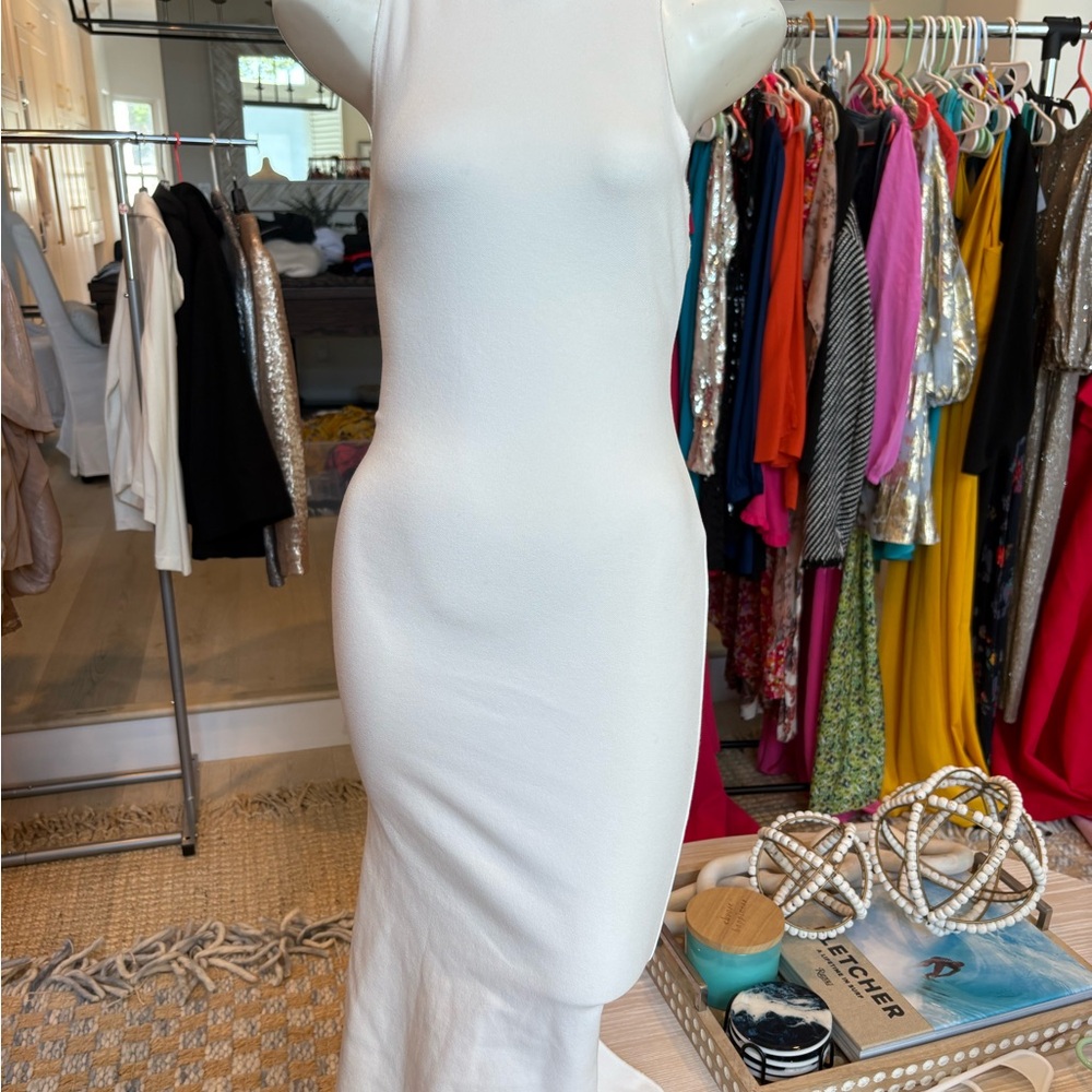 Zara White Sleeveless Maxi Dress